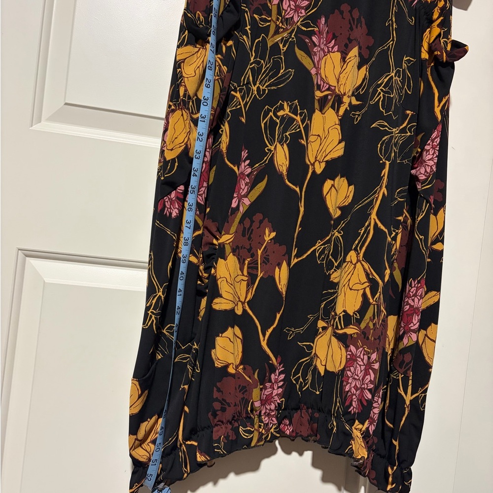 FOR BRIANA 💖 -Zadie B’s Floral Black and Gold Women's Bubble Dress - Picture 11 of 11